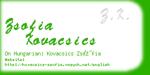 zsofia kovacsics business card